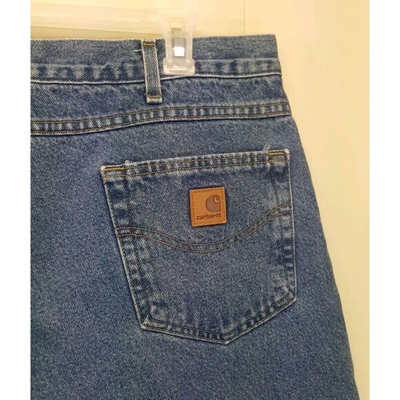 Carhartt 44x30 Mens Flannel Lined Jeans Relaxed Fit Pants B172 DST Work Barn Cho - Picture 4 of 7
